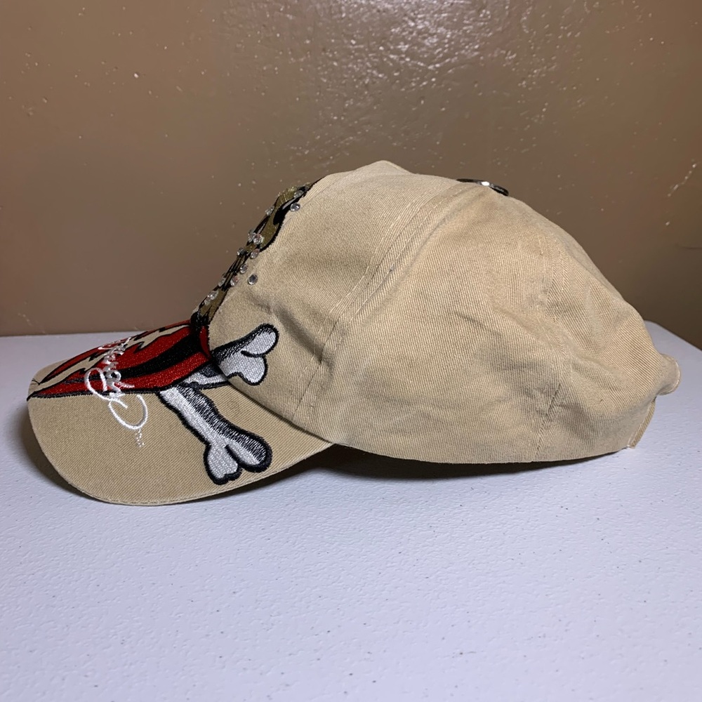 Ed Hardy Tan Cap with Skull and Heart Design - Picture 5 of 8